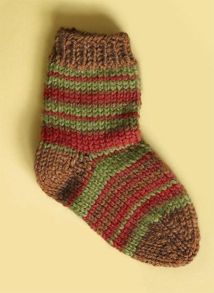 Knit Childs Striped Socks Pattern (Knit)