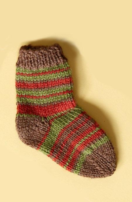 Knit Childs Striped Socks Pattern (Knit)