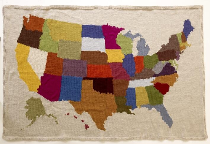 Lion Country Afghan (Knit)