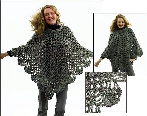 Martha Stewart Coming Home Poncho Plus Size Pattern (Knit)