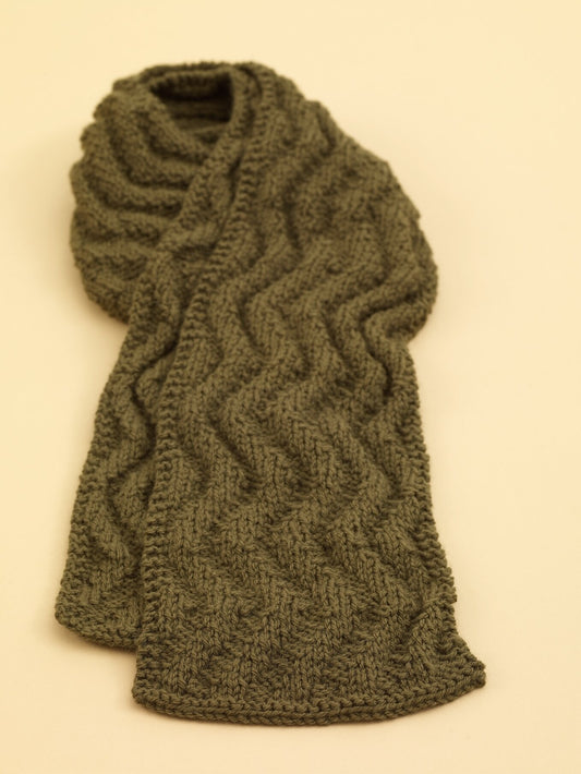 Meandering Rib Scarf Pattern (Knit)