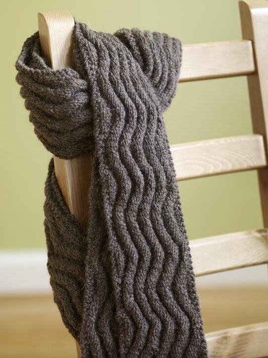 Meandering Rib Scarf Pattern (Knit)