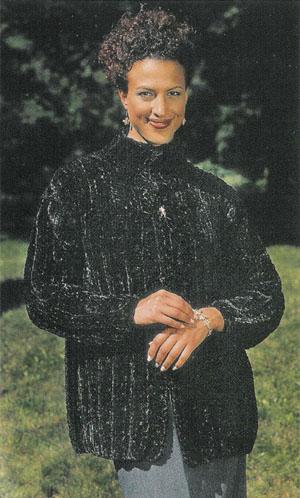 Midnight Elegance Fabulous Fur Look Jacket Pattern (Knit)