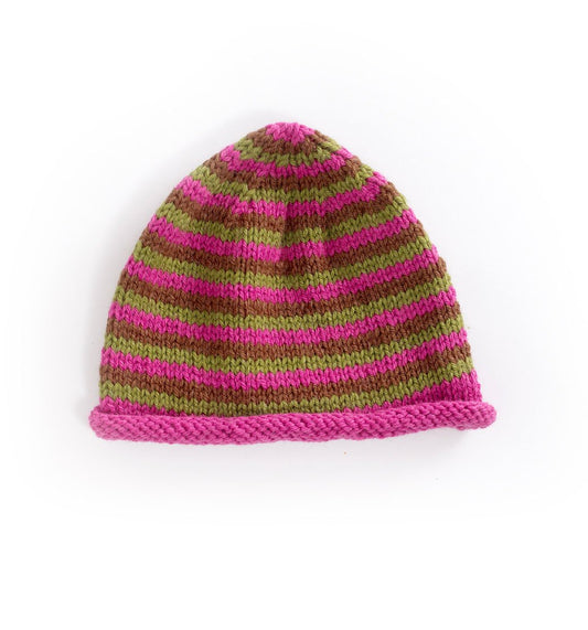 Narrow Striped Cap Pattern (Knit)