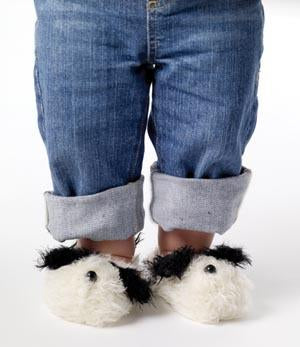 Plush Puppy Slippers Pattern (Knit)