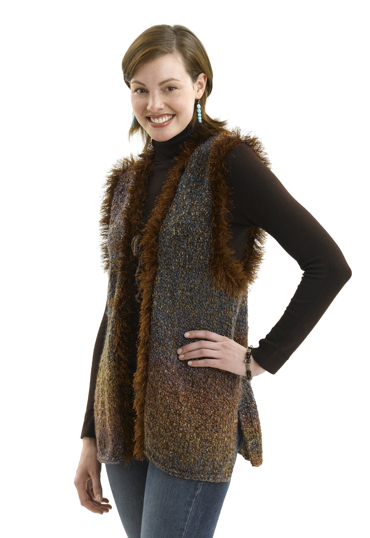 Tie Front Swing Vest Pattern (Knit)
