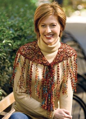 Triangle Ribbon Scarf Pattern (Knit)