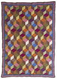 Tumbling Blocks Afghan (Knit)