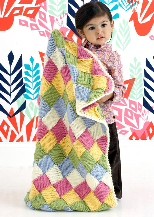 Tumbling Blocks Blanket Pattern (Knit)