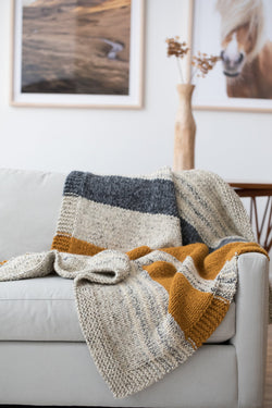 Simple Striped Afghan (Knit) - Version 3