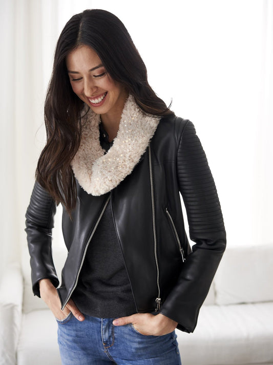 Glitter Fur Cowl (Crochet)