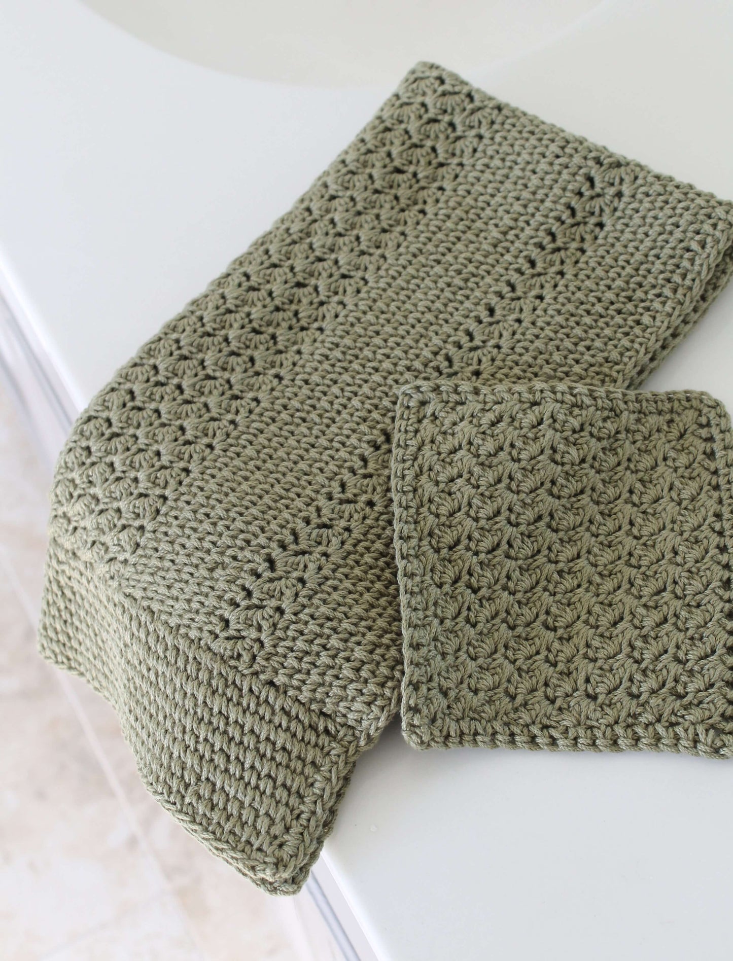Grit Stitch Wash Set (Crochet)