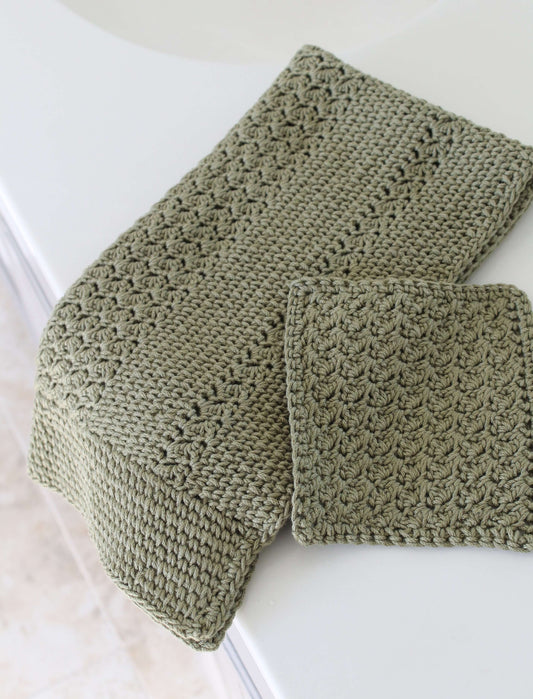 Grit Stitch Wash Set (Crochet)