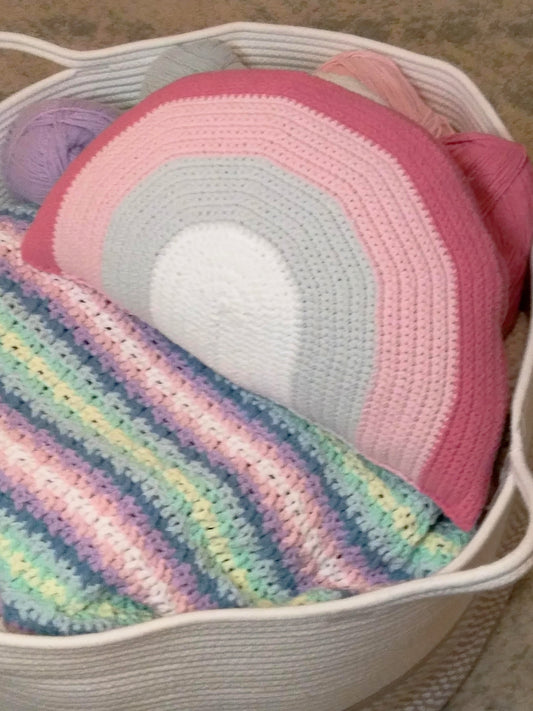 Rainbow Pillow (Crochet) - Version 2