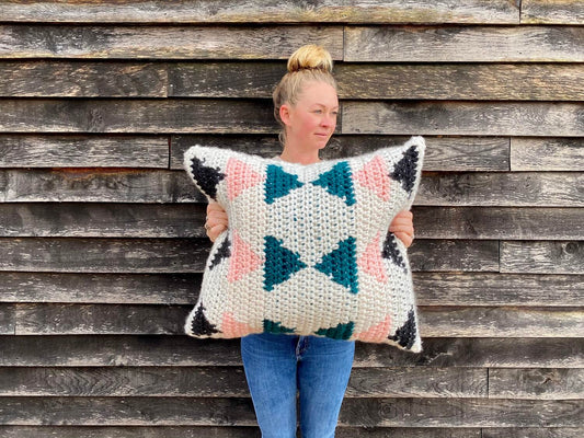Triad Pillow Cover (Crochet)