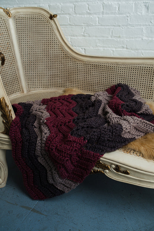Tessie Crochet Ripple Throw (Crochet)