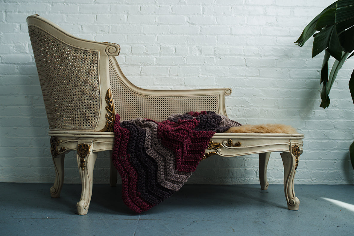 Tessie Crochet Ripple Throw (Crochet)