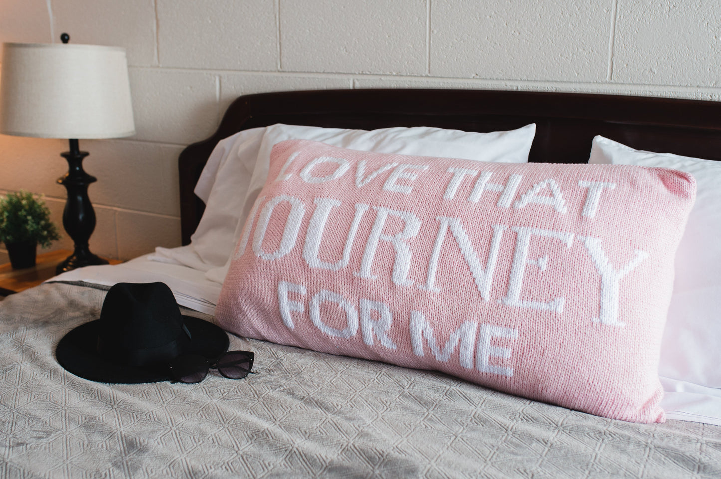 Love That Journey For Me Pillow (Knit)