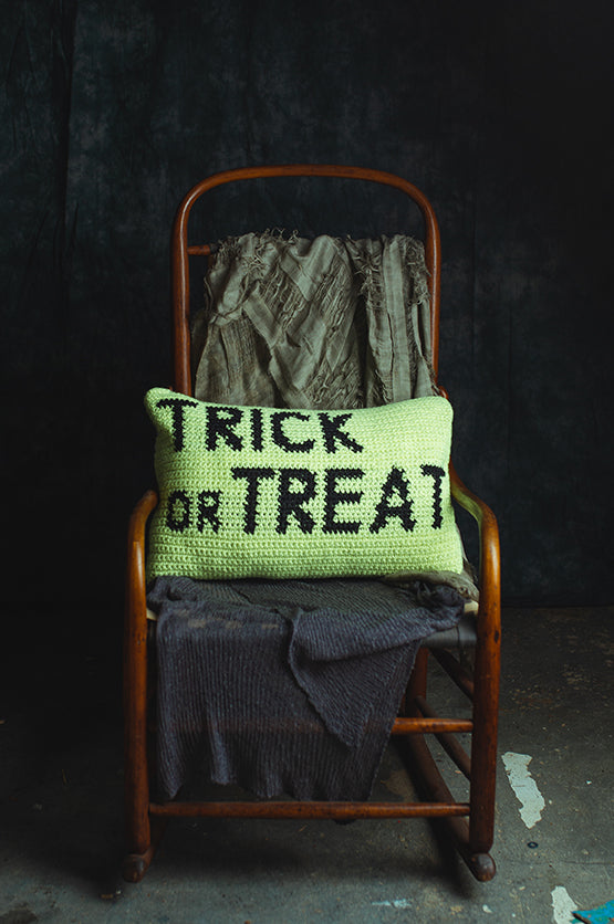 Trick or Treat Pillow (Crochet)
