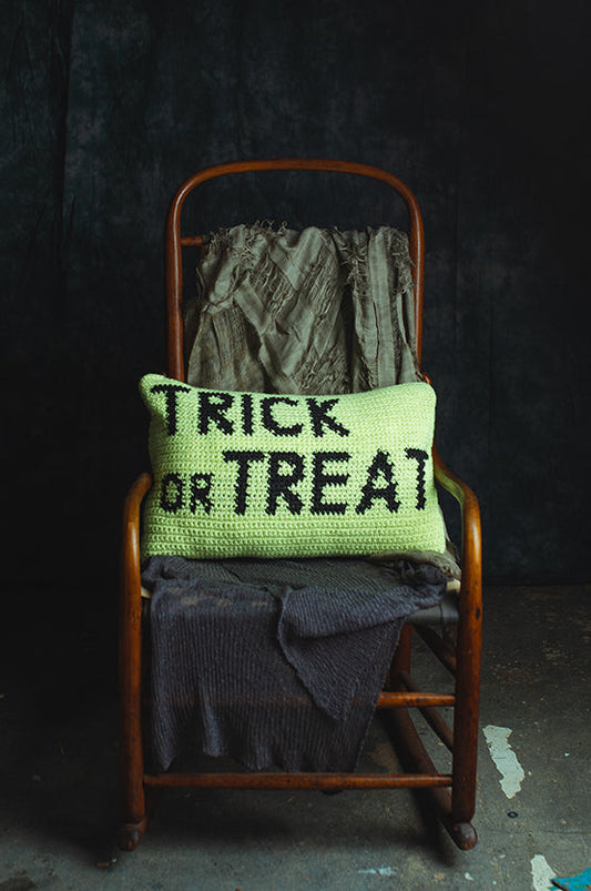 Trick or Treat Pillow (Crochet)