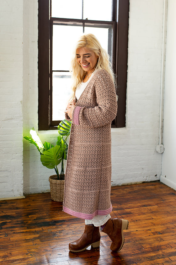 Marla Long Cardigan (Crochet)
