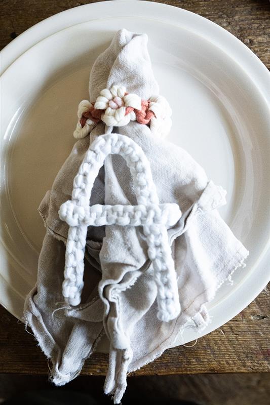 Letter Place Setting (Macrame)
