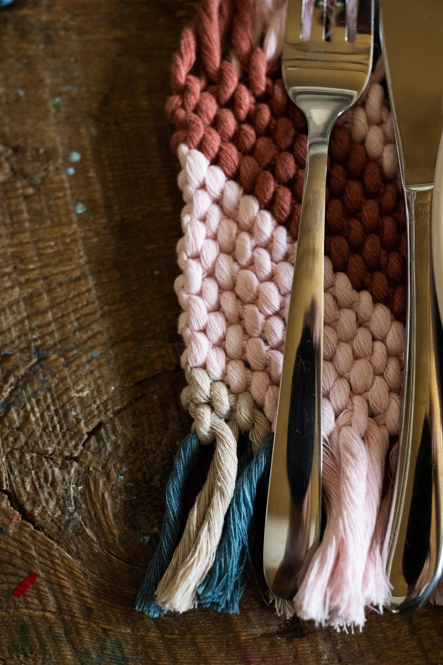 Striped Coasters (Macrame)