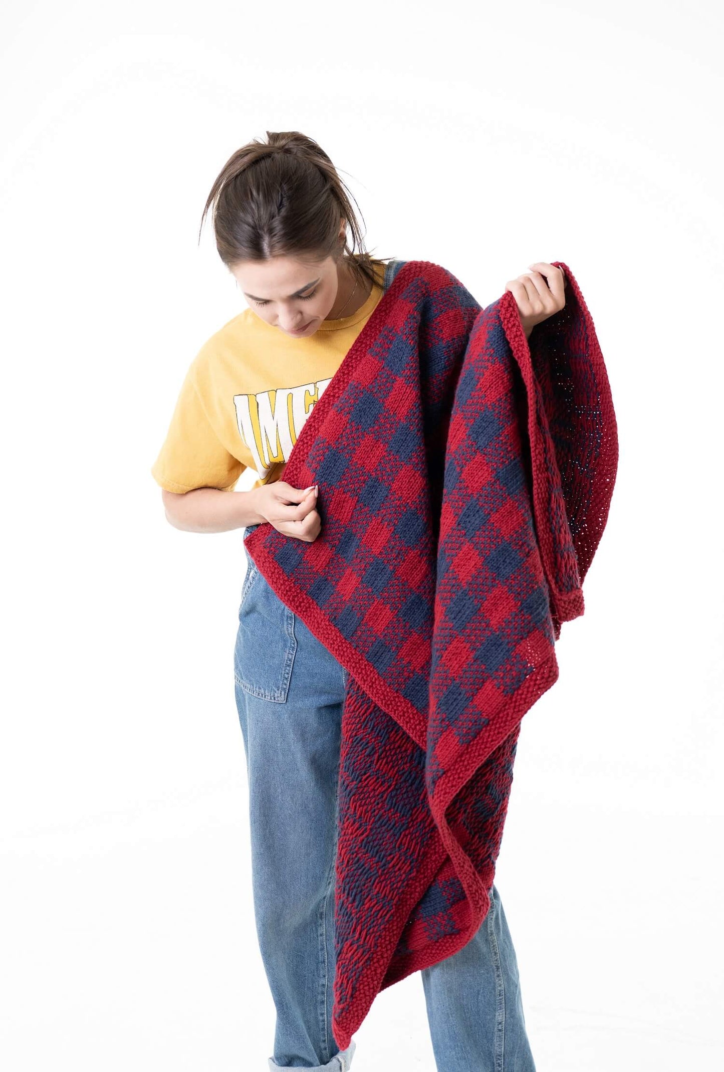 Gingham Throw (Knit)