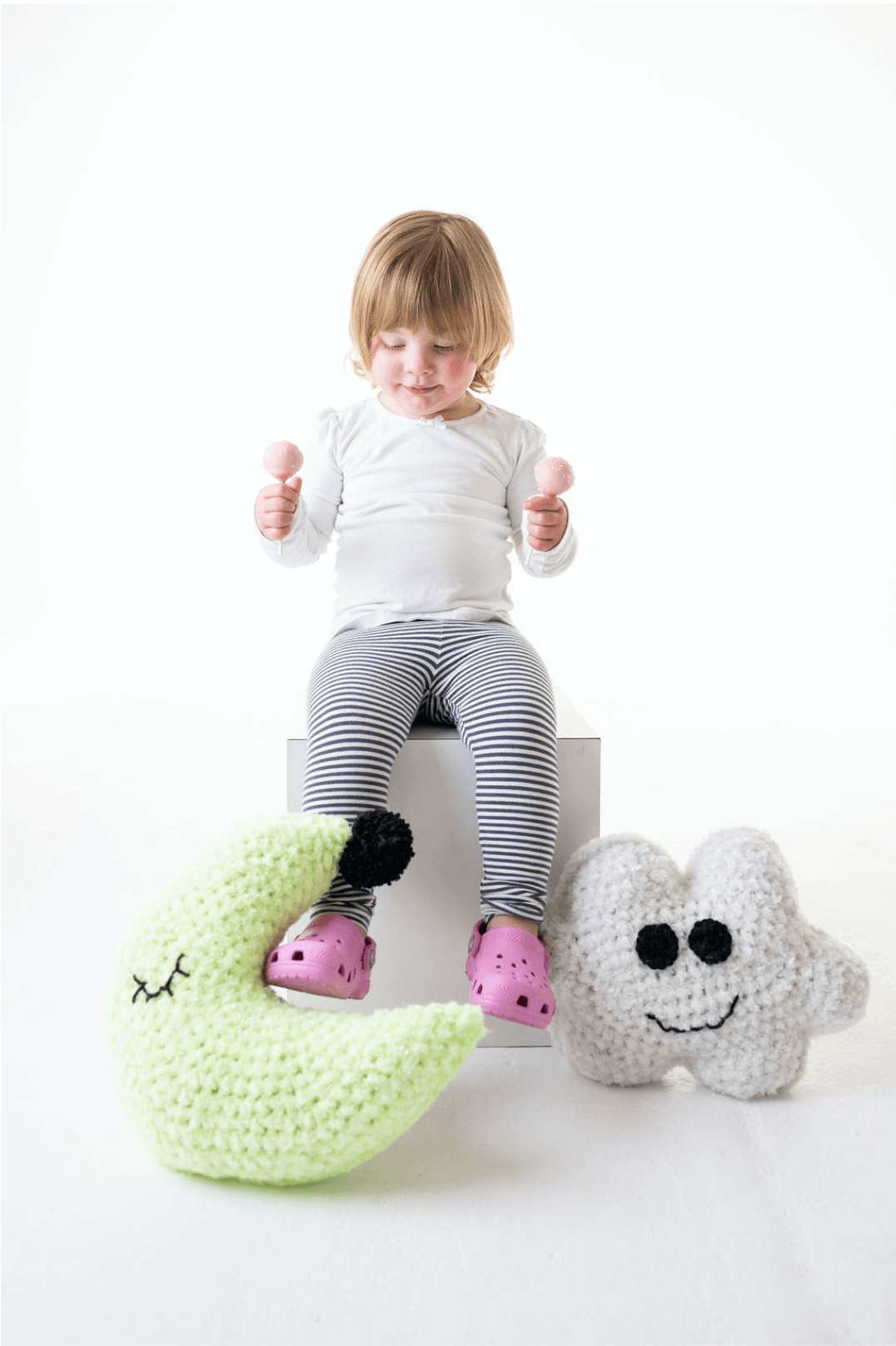 Sleepy Moon and Cloud Pillows (Crochet)