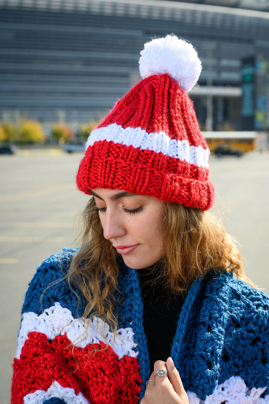 Ribbed Slouchy Hat (Knit)