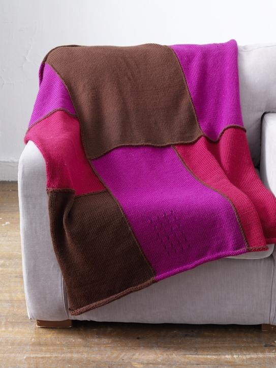 Machine Knit Piecework Blanket Pattern