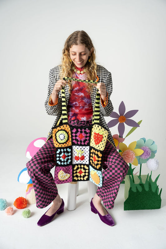 Granny Square Grocery Bag (Crochet)