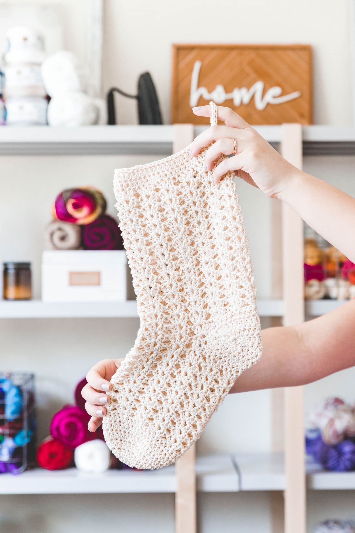 Crochet Kit - Farmhouse Christmas Stocking