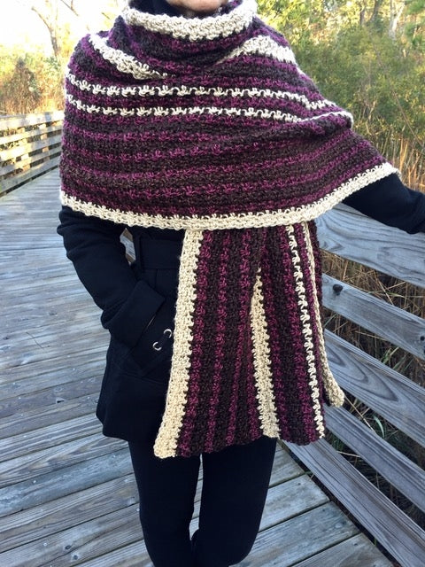 Crochet Kit - Chocolate Covered Cherries Wrap