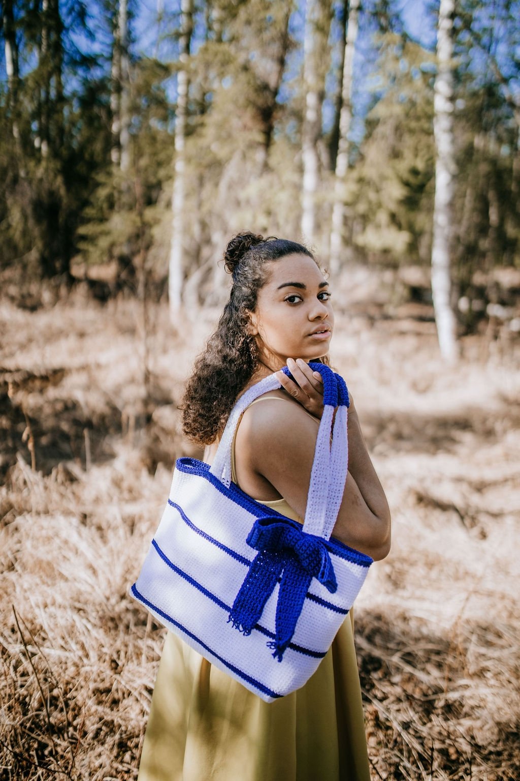 Crochet Kit - Simple Striped Tote Bag