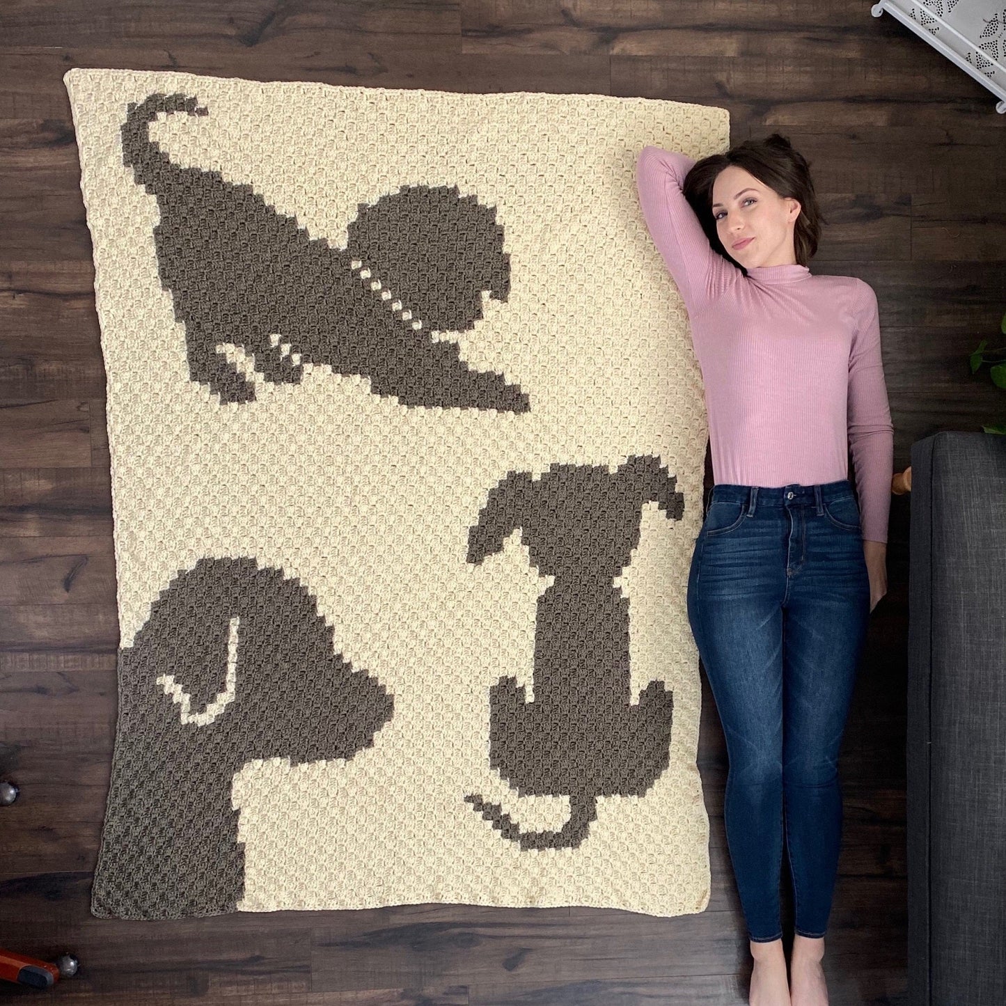 Crochet Kit - Draped in Dogs Afghan