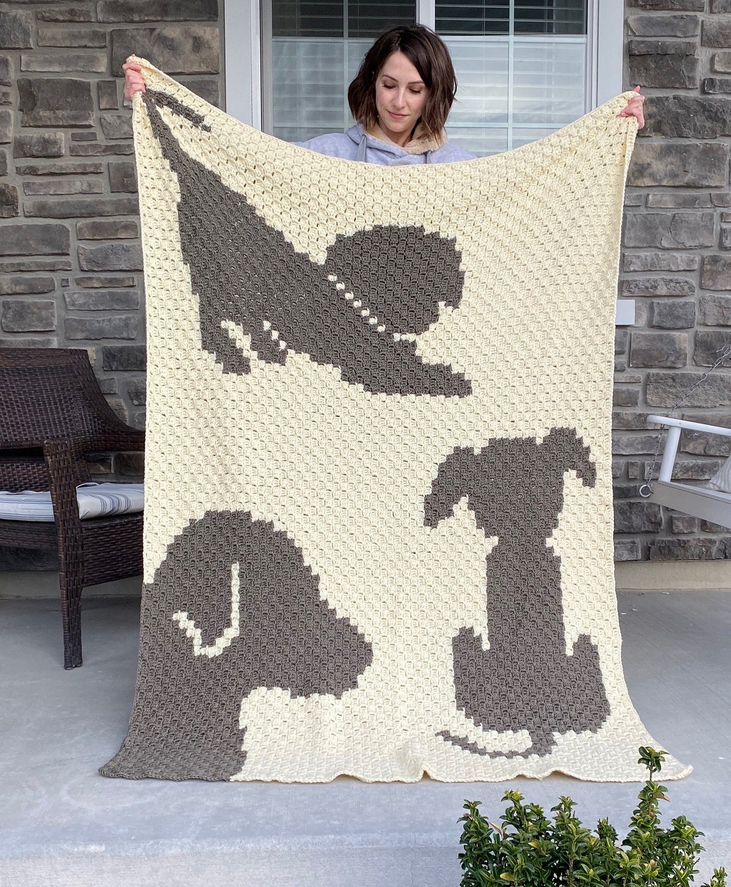 Crochet Kit - Draped in Dogs Afghan