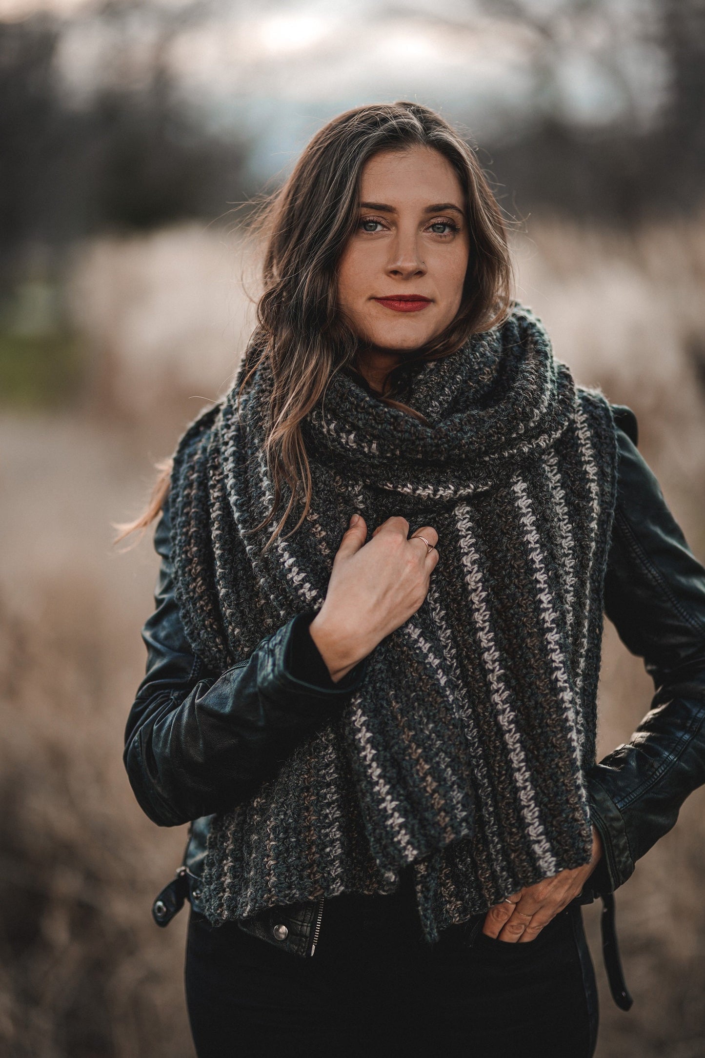 Crochet Kit - Bernard Houndstooth Scarf