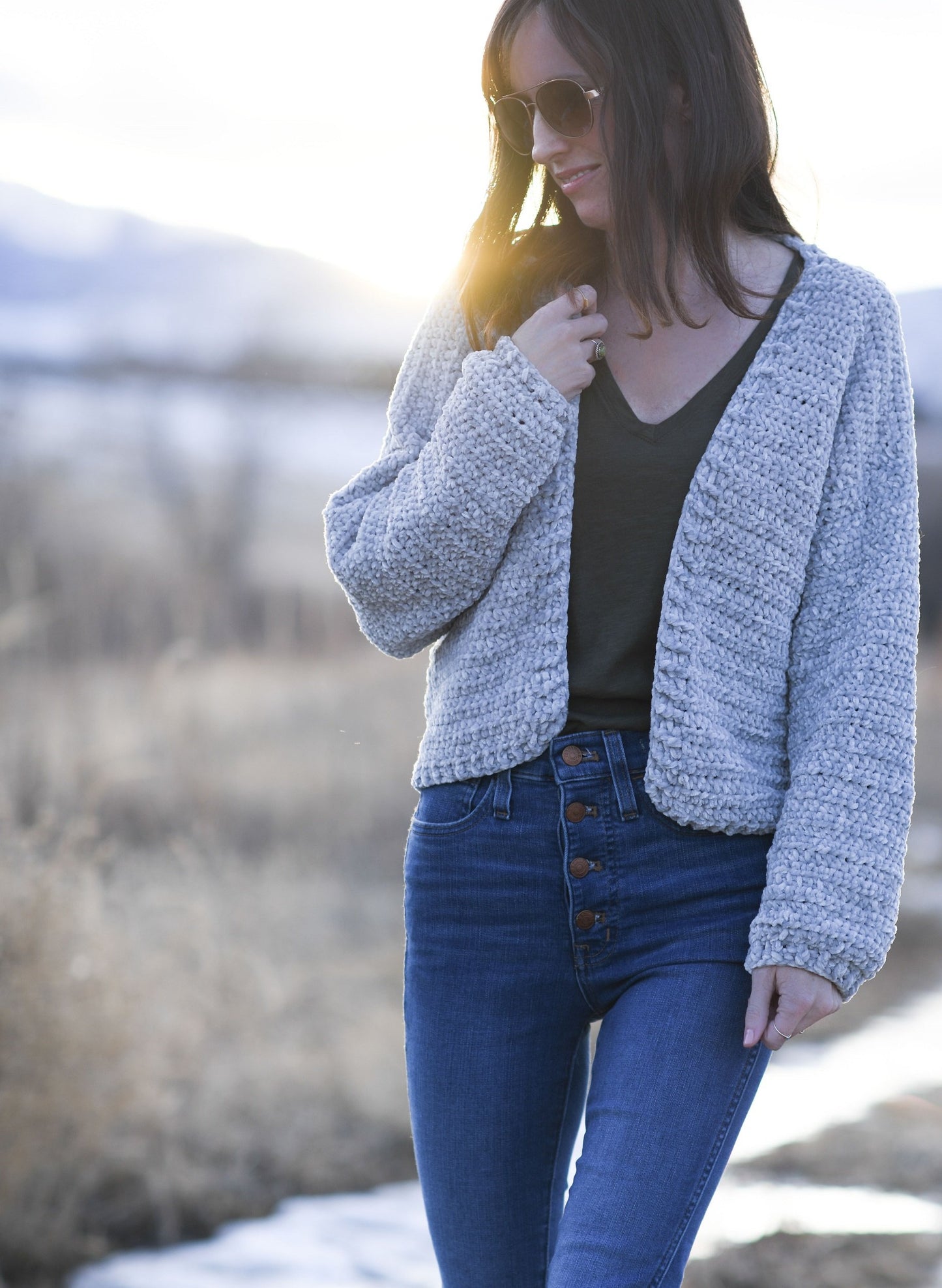 Crochet Kit - Velvet Bomber Cardigan