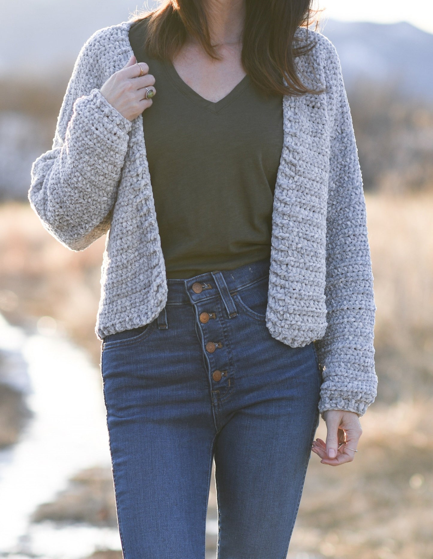 Crochet Kit - Velvet Bomber Cardigan