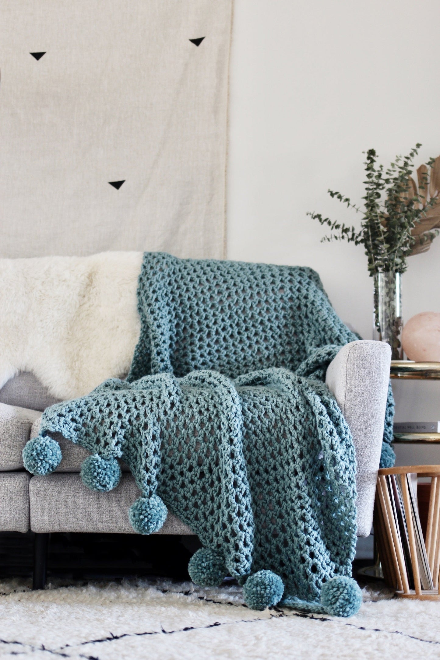 Crochet Kit - Celestial Poms Throw