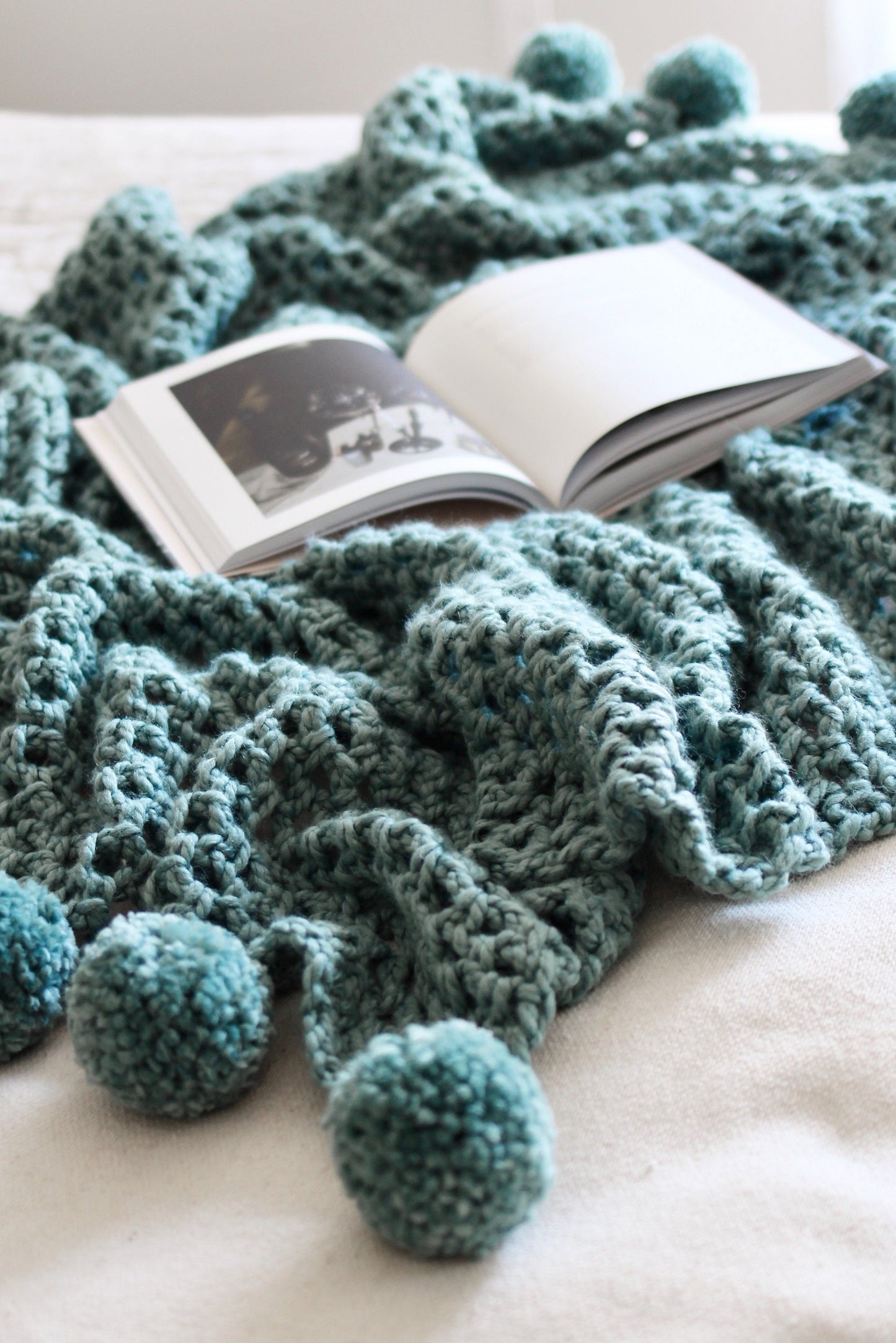 Crochet Kit - Celestial Poms Throw