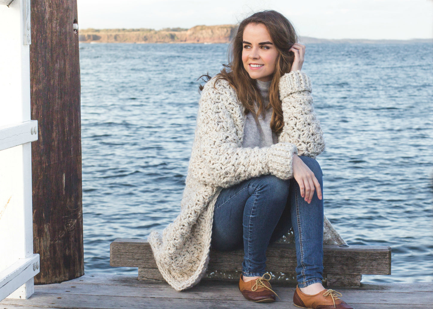 Crochet Kit - Coastal Fog Cardigan