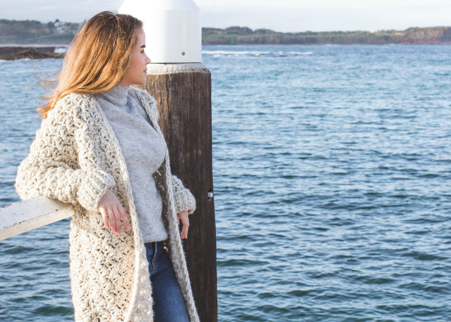 Crochet Kit - Coastal Fog Cardigan
