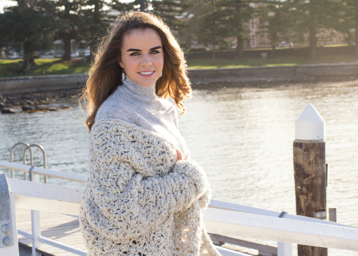 Crochet Kit - Coastal Fog Cardigan