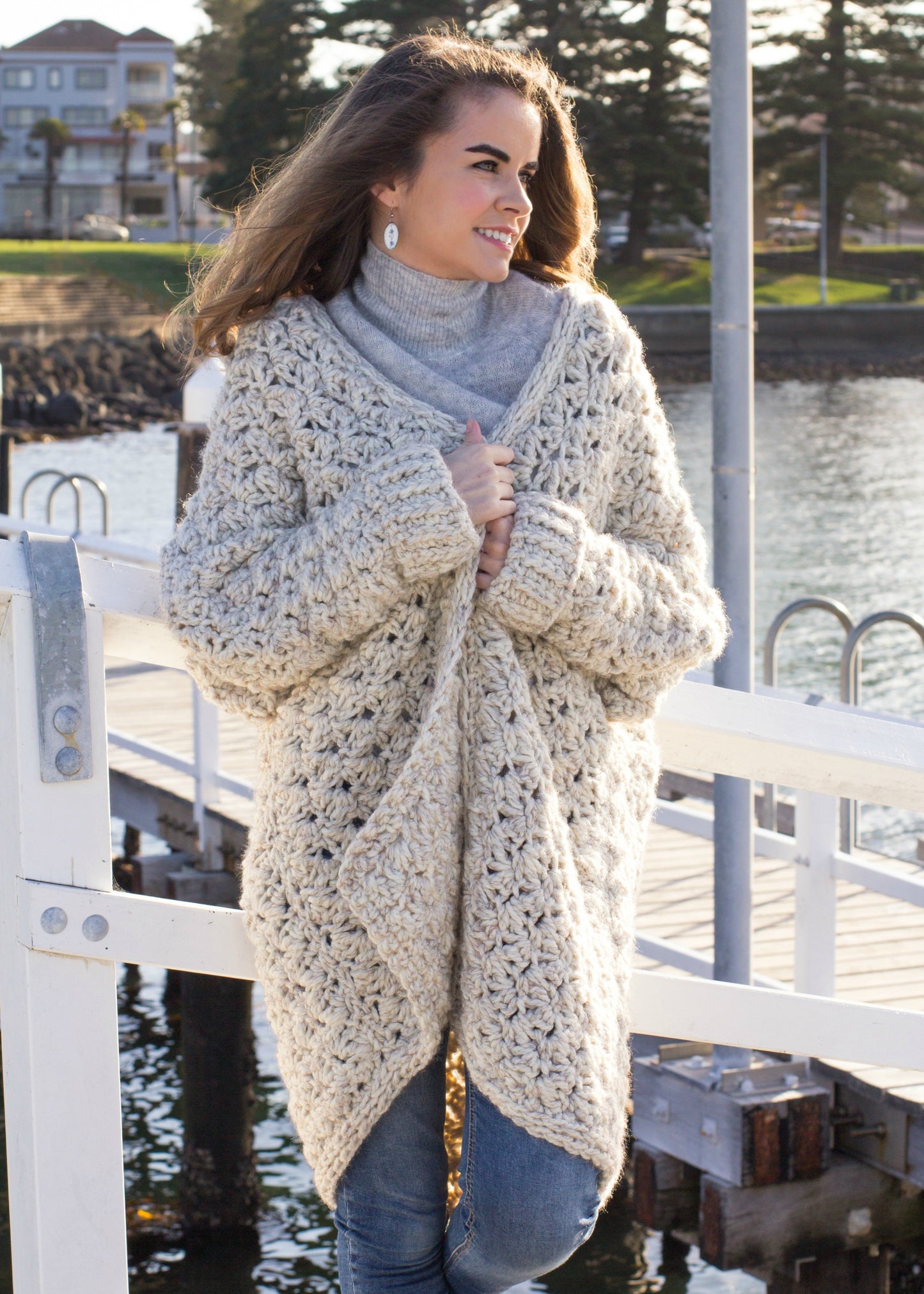 Crochet Kit - Coastal Fog Cardigan