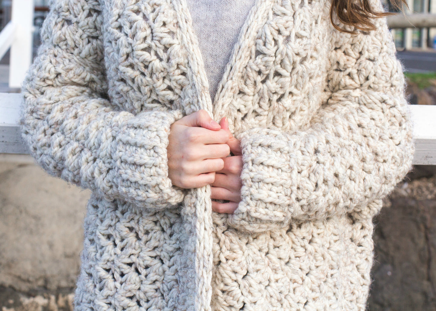 Crochet Kit - Coastal Fog Cardigan