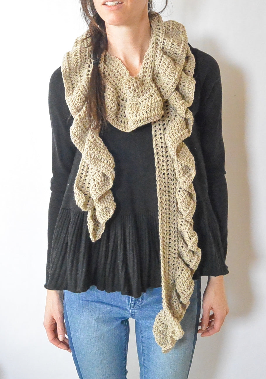 Crochet Kit - Merino Ruffle Scarf