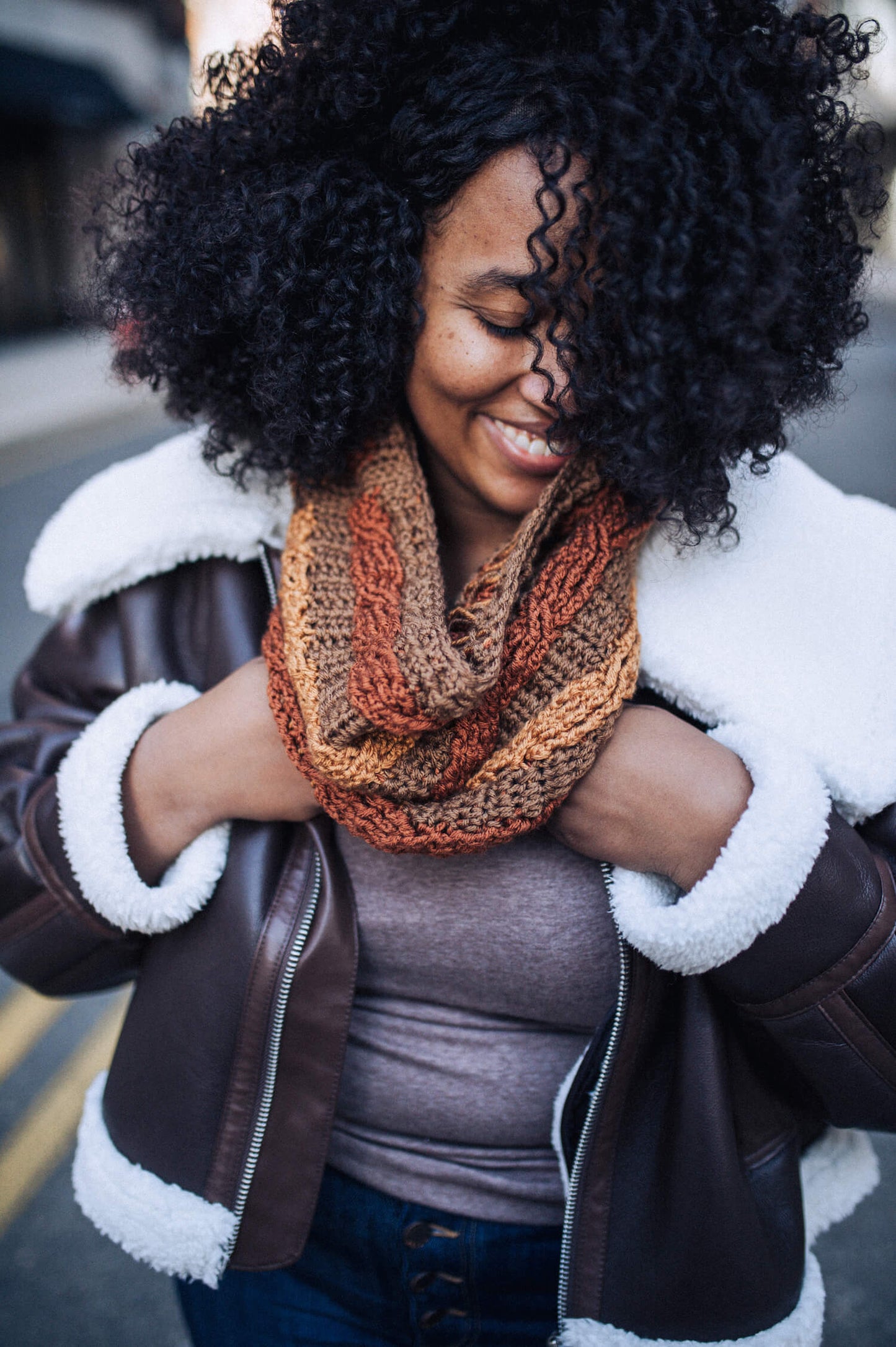 Angella Cabled Cowl (Crochet)