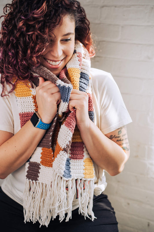 Paula Patchwork Scarf (Crochet)